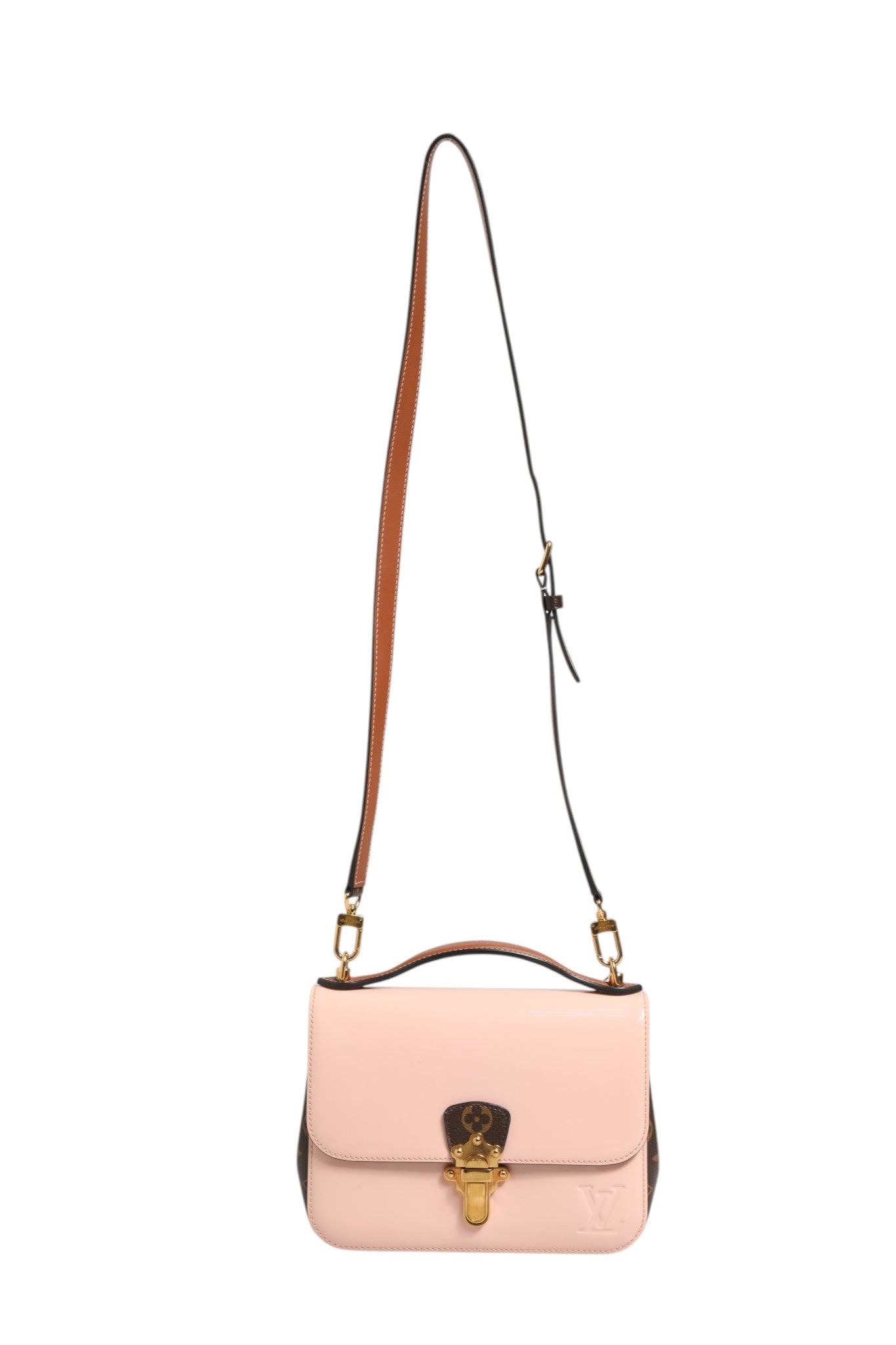 Louis Vuitton Pink Vernis and Monogram Canvas Cherrywood BB Shoulder Bag Louis Vuitton