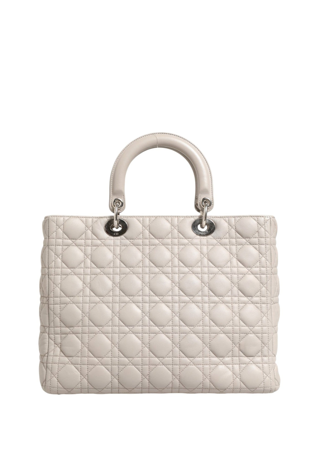 Christian Dior Lady Dior Large Grey Cannage Lambskin Bag Christian Dior