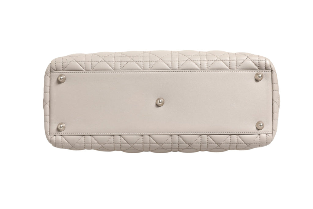 Christian Dior Lady Dior Large Grey Cannage Lambskin Bag Christian Dior