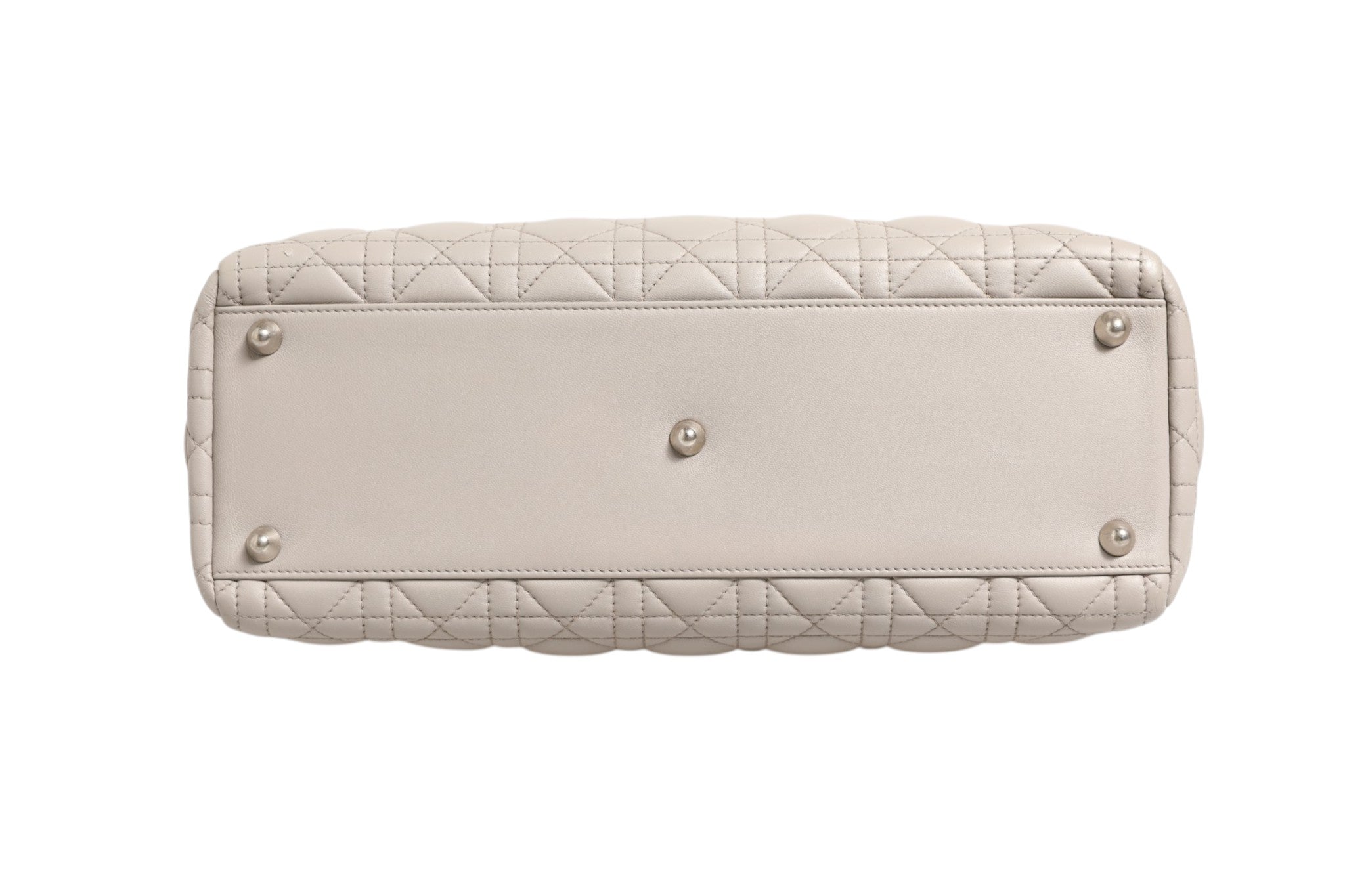 Christian Dior Lady Dior Large Grey Cannage Lambskin Bag Christian Dior
