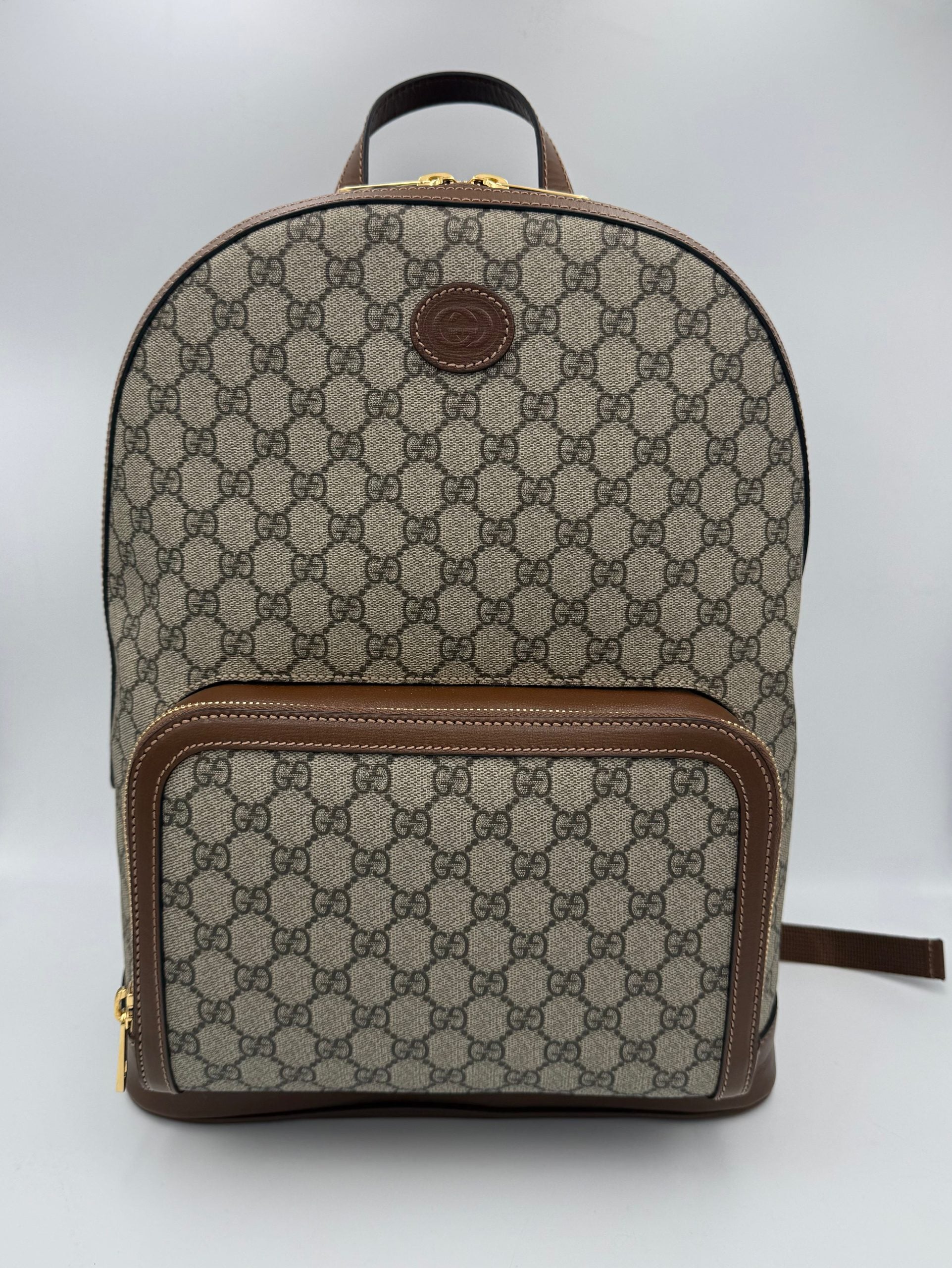 Gucci GUCCI GG Supreme and Leather Backpack Gucci