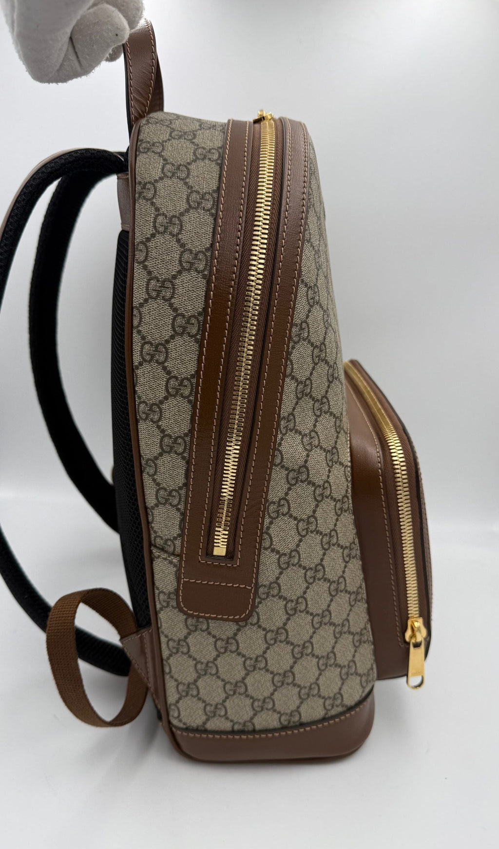 Gucci GUCCI GG Supreme and Leather Backpack Gucci