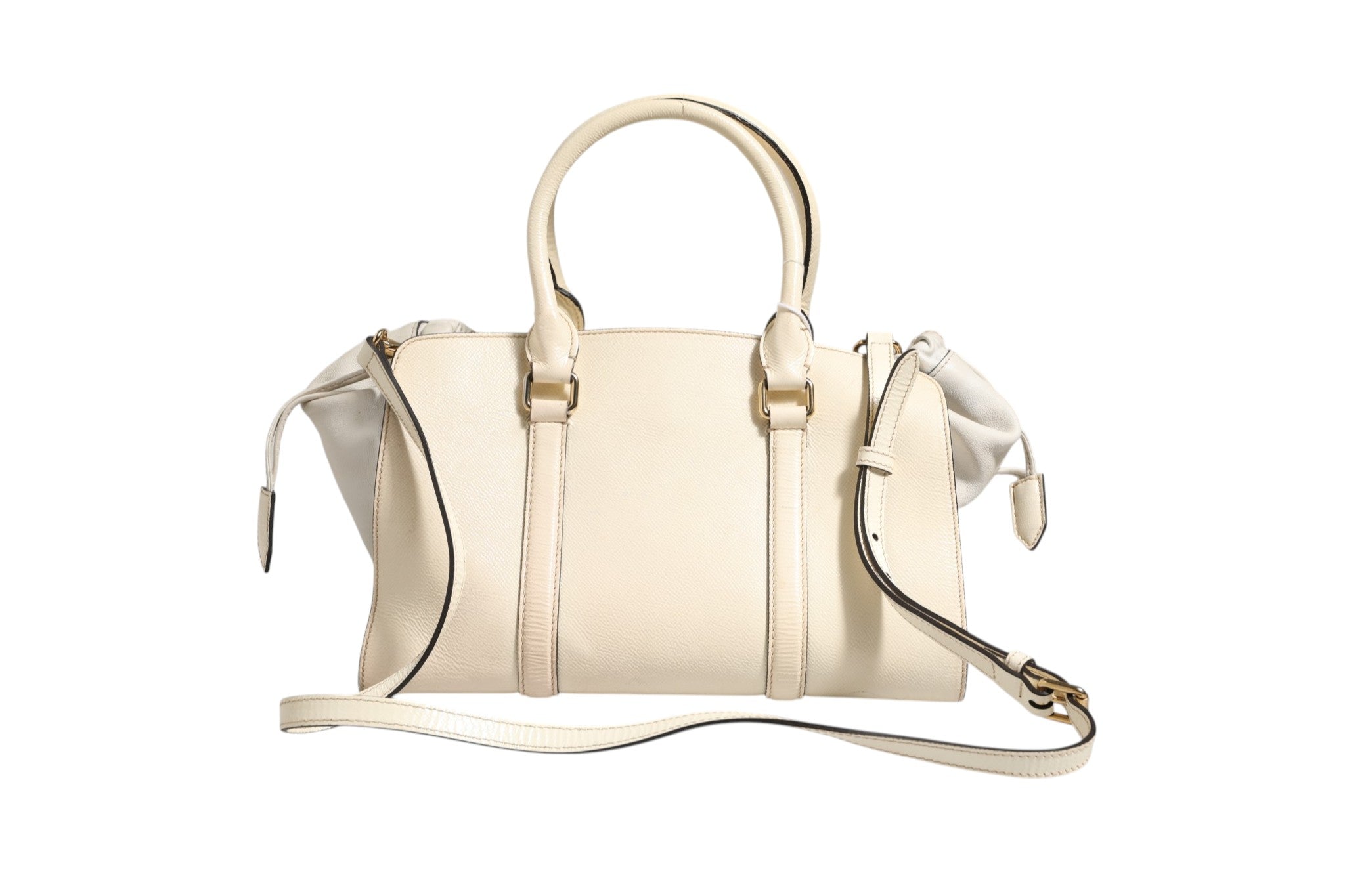 Burberry Chalk White Large Leather Tote Bag Burberry