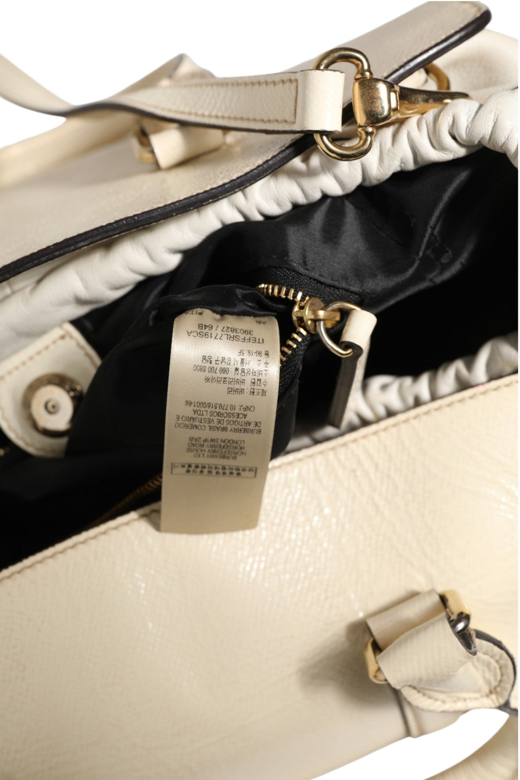 Burberry Chalk White Large Leather Tote Bag Burberry