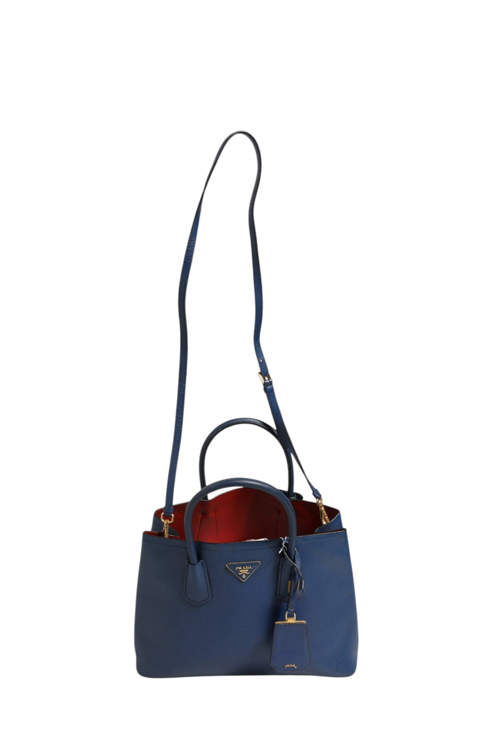 Prada Blue Saffiano Leather 2way Bag Prada