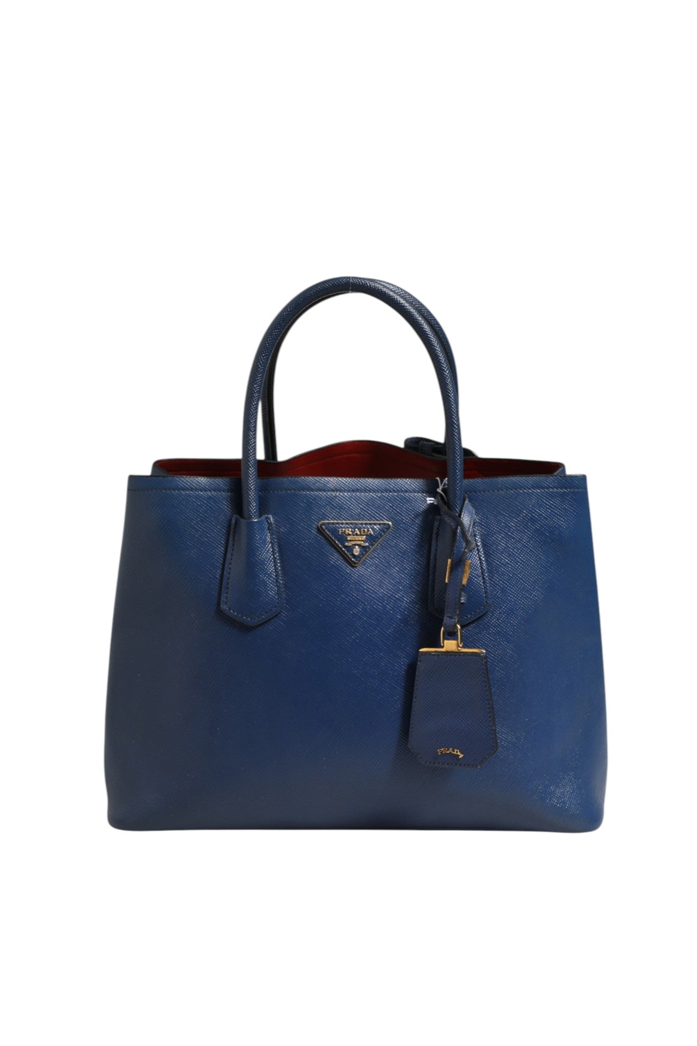 Prada Blue Saffiano Leather 2way Bag Prada
