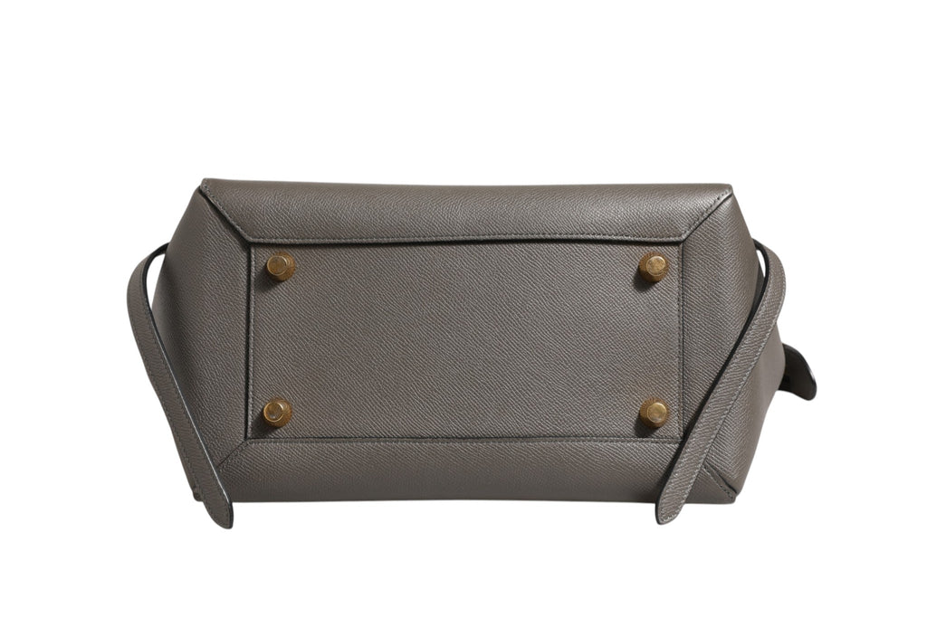 Celine Nano Belt Bag in Grained Calfskin Grey Celine