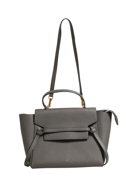 Celine Nano Belt Bag in Grained Calfskin Grey Celine