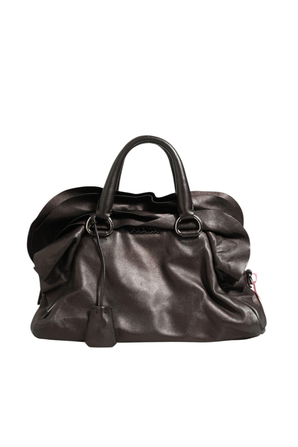 Prada Metallic Nappa Leather Ruffle Shoulder Bag Prada