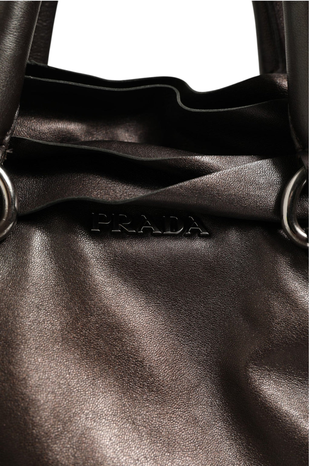Prada Metallic Nappa Leather Ruffle Shoulder Bag Prada