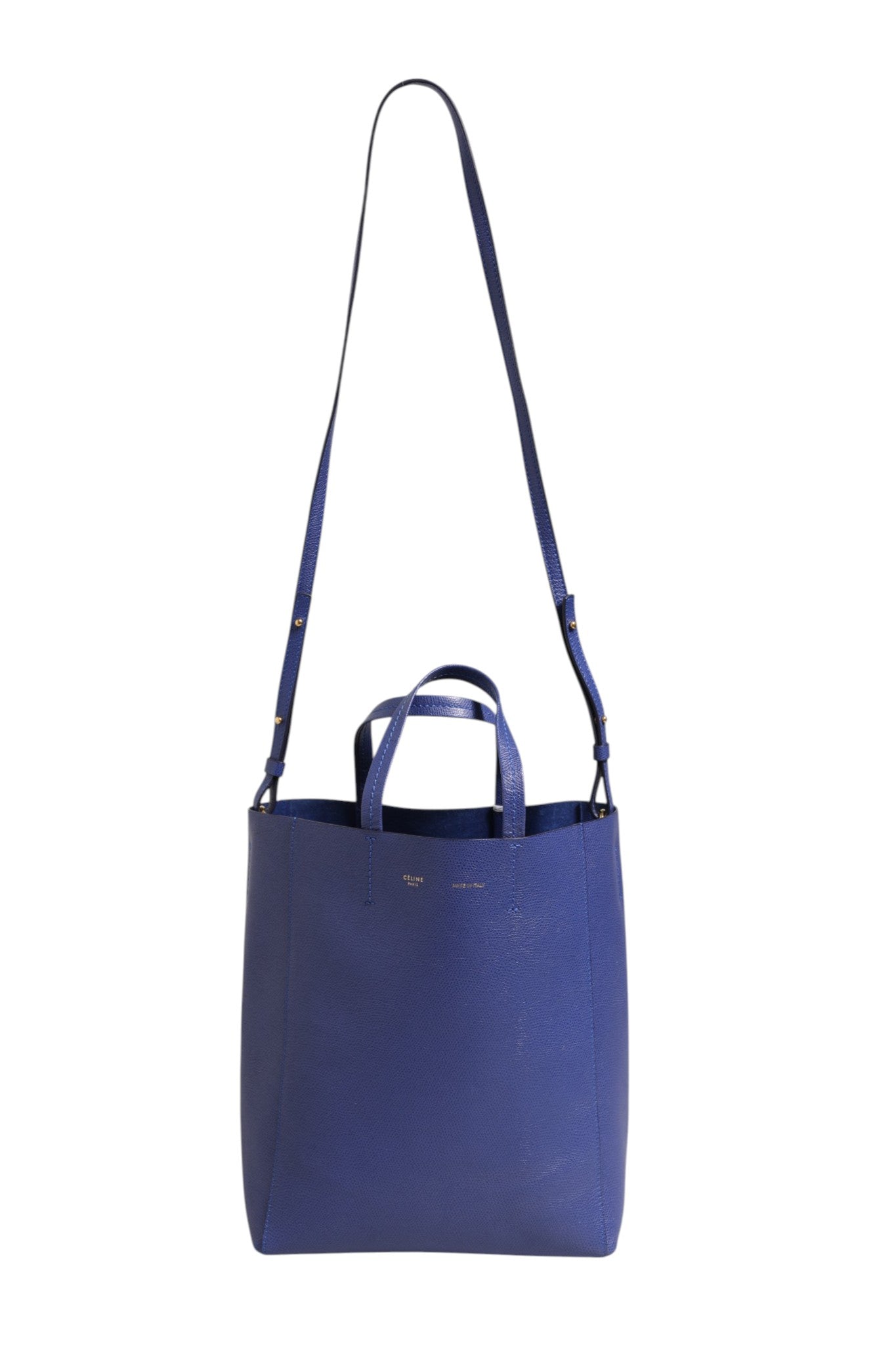 Celine Blue with Gold Tote Bag Celine