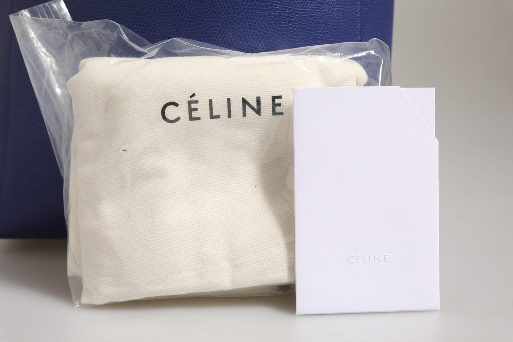 Celine Blue with Gold Tote Bag Celine
