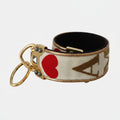 Dolce & Gabbana Gold White Textile Leather AMORE Shoulder Strap - Lusso Punto