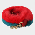 Dolce & Gabbana Red Blue Rabbit Fur Leather Shoulder Strap - Lusso Punto