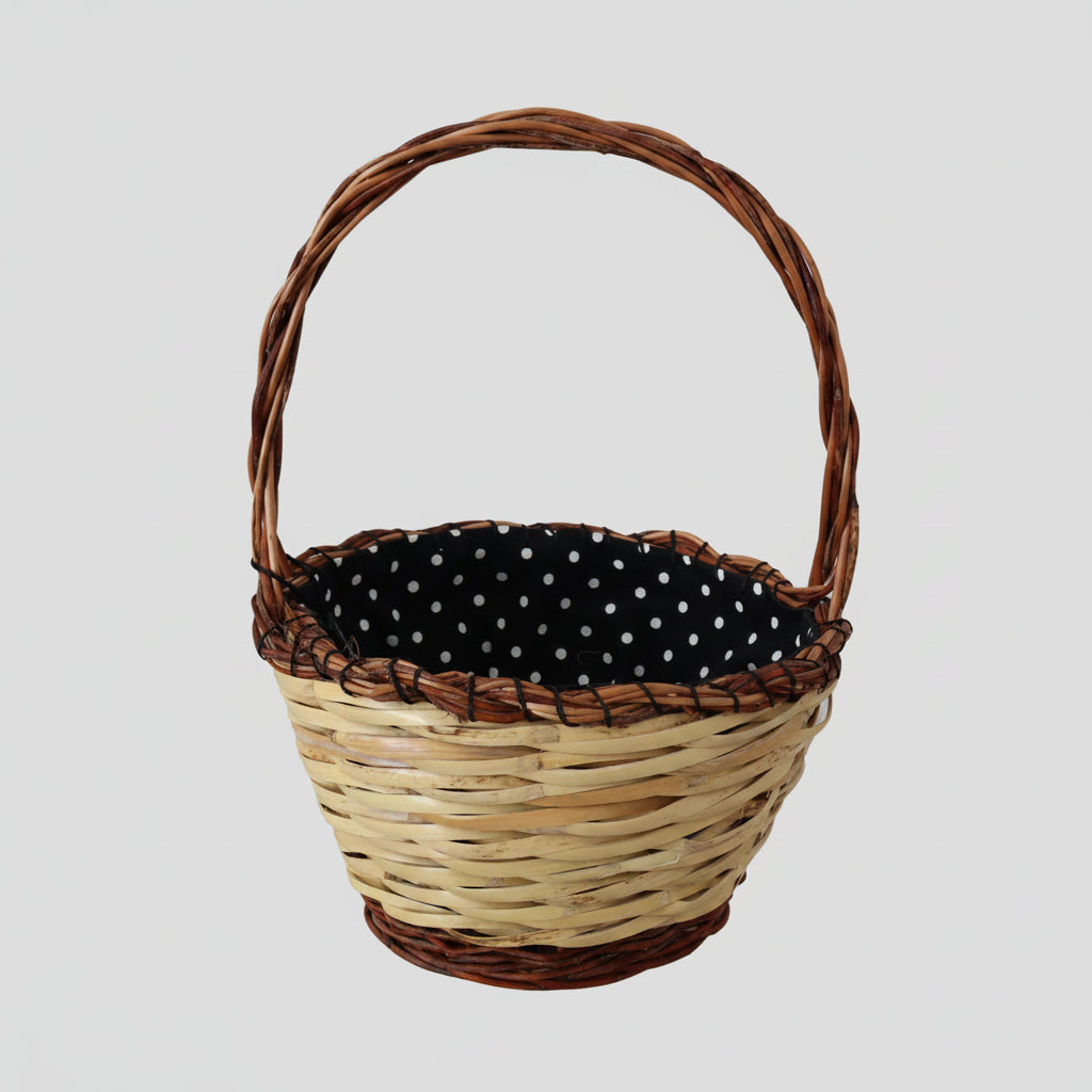 Dolce & Gabbana Beige Wood Wicker Rattan Basket Tote Bag - Lusso Punto