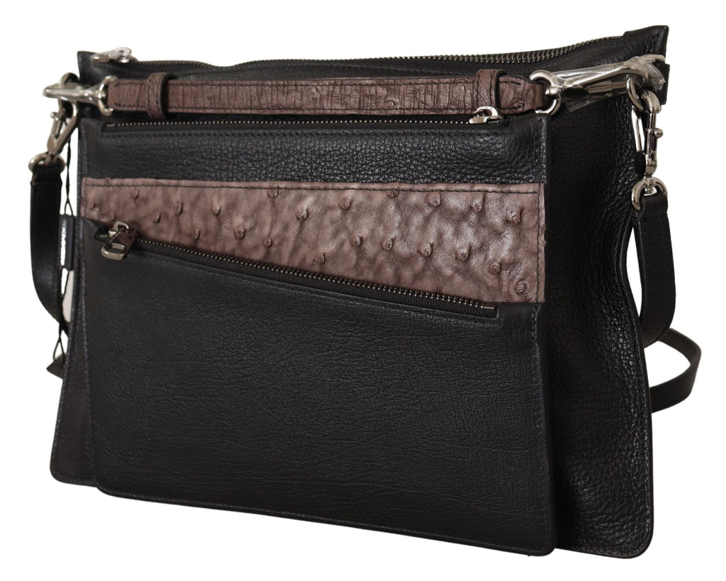 Dolce & Gabbana Black Exotic Leather Shoulder Sling Alta Sartoria Bag - Lusso Punto