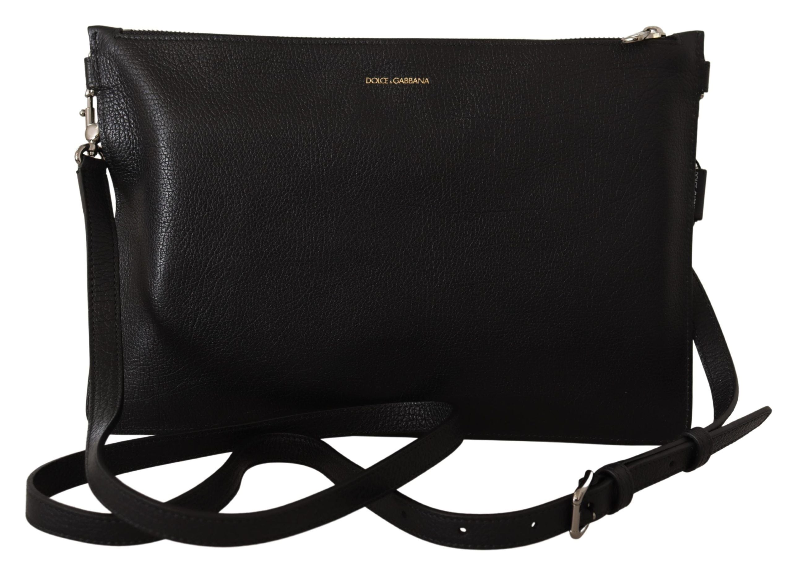 Dolce & Gabbana Black Exotic Leather Shoulder Sling Alta Sartoria Bag - Lusso Punto
