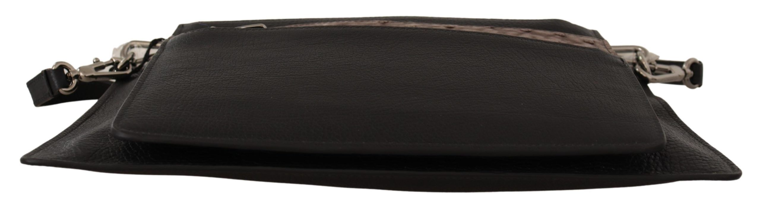 Dolce & Gabbana Black Exotic Leather Shoulder Sling Alta Sartoria Bag - Lusso Punto