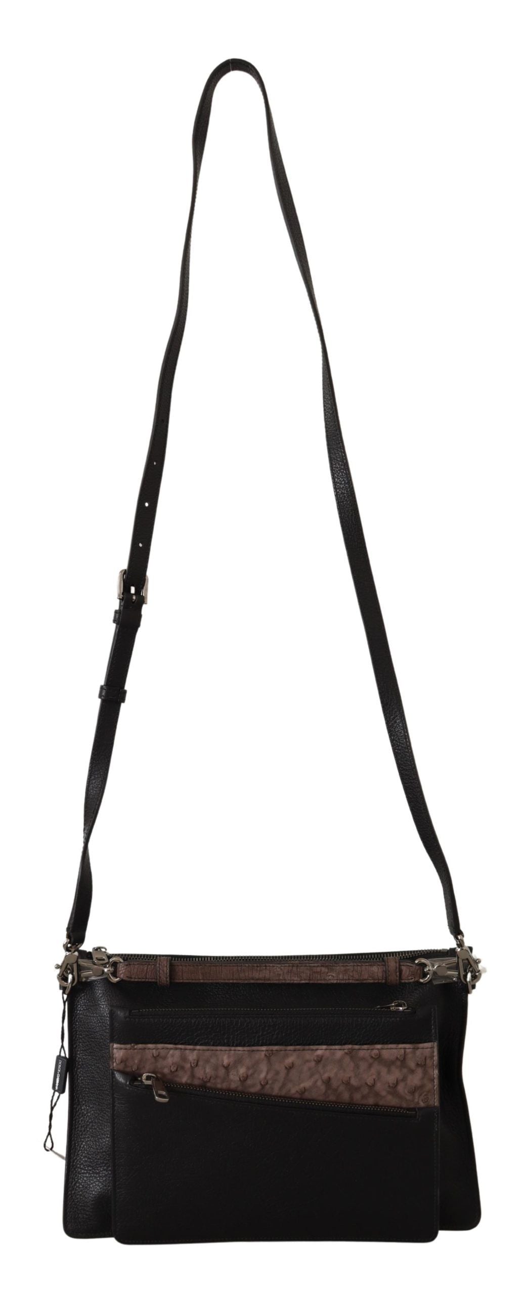 Dolce & Gabbana Black Exotic Leather Shoulder Sling Alta Sartoria Bag - Lusso Punto