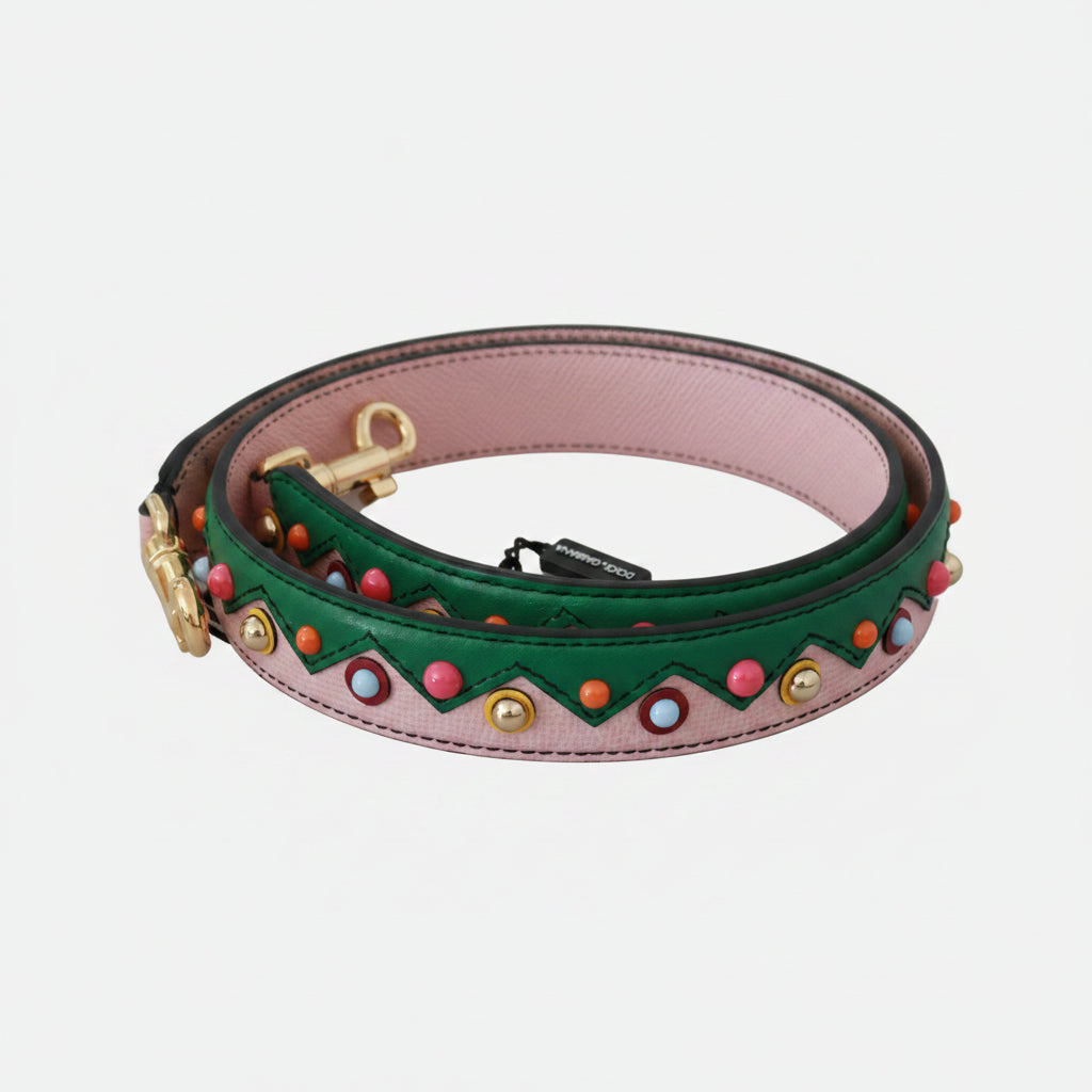 Dolce & Gabbana Shoulder Strap Leather Pink Handbag Accessory - Lusso Punto