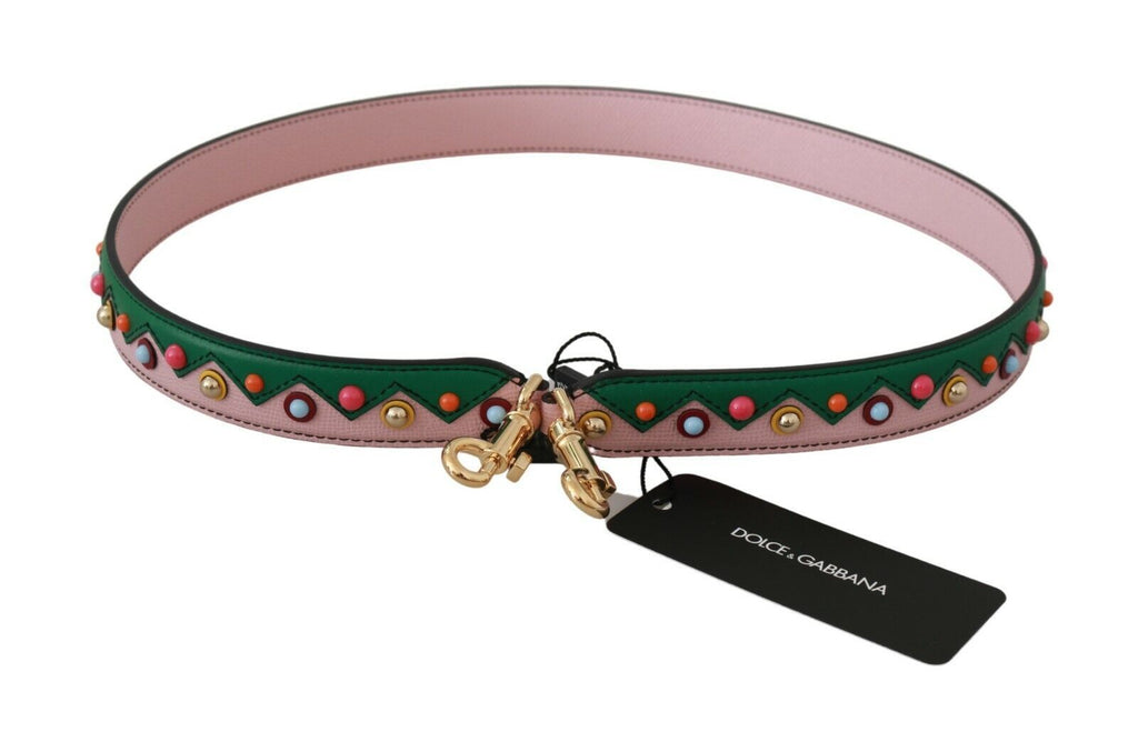 Dolce & Gabbana Shoulder Strap Leather Pink Handbag Accessory - Lusso Punto