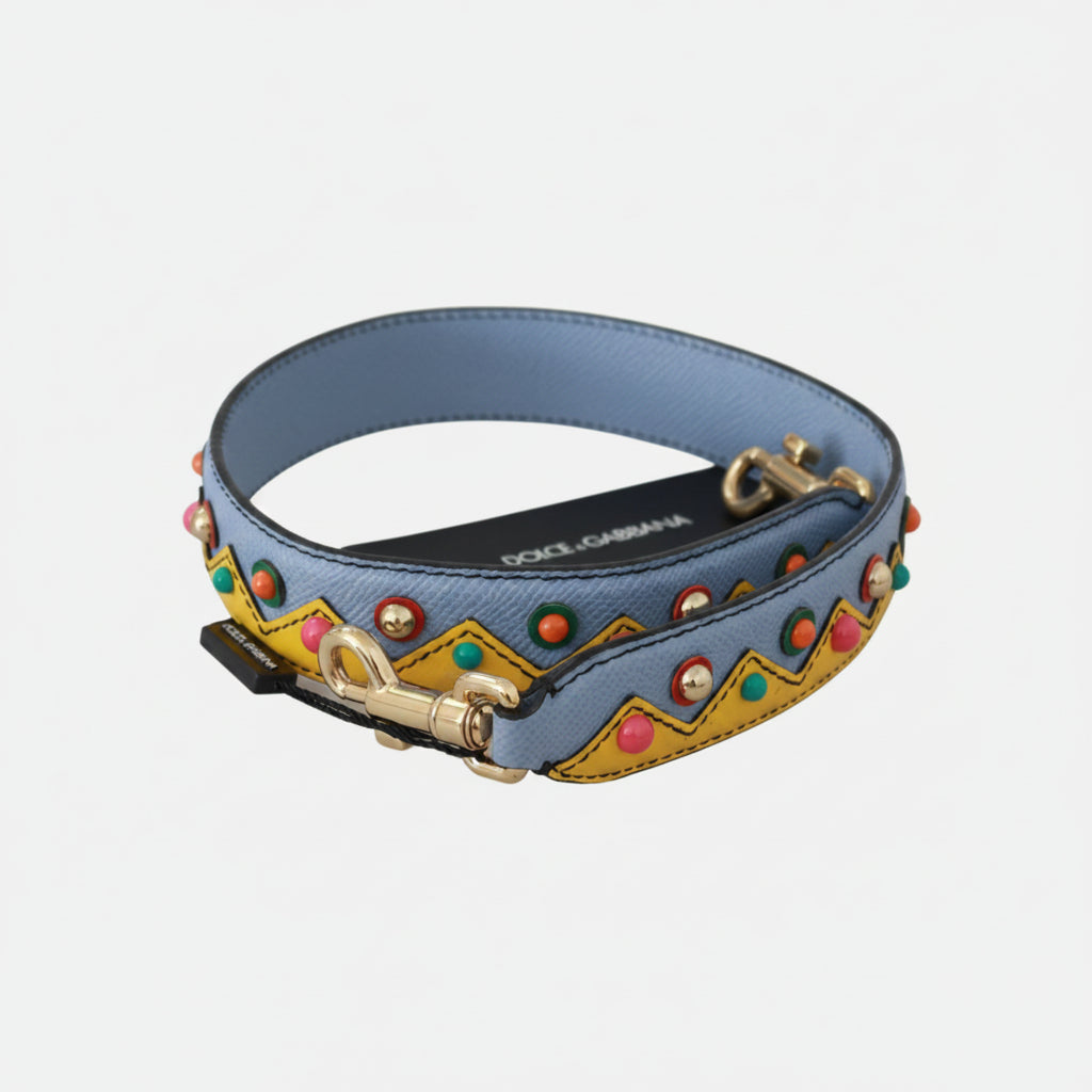 Dolce & Gabbana Blue Handbag Accessory Shoulder Strap Leather - Lusso Punto