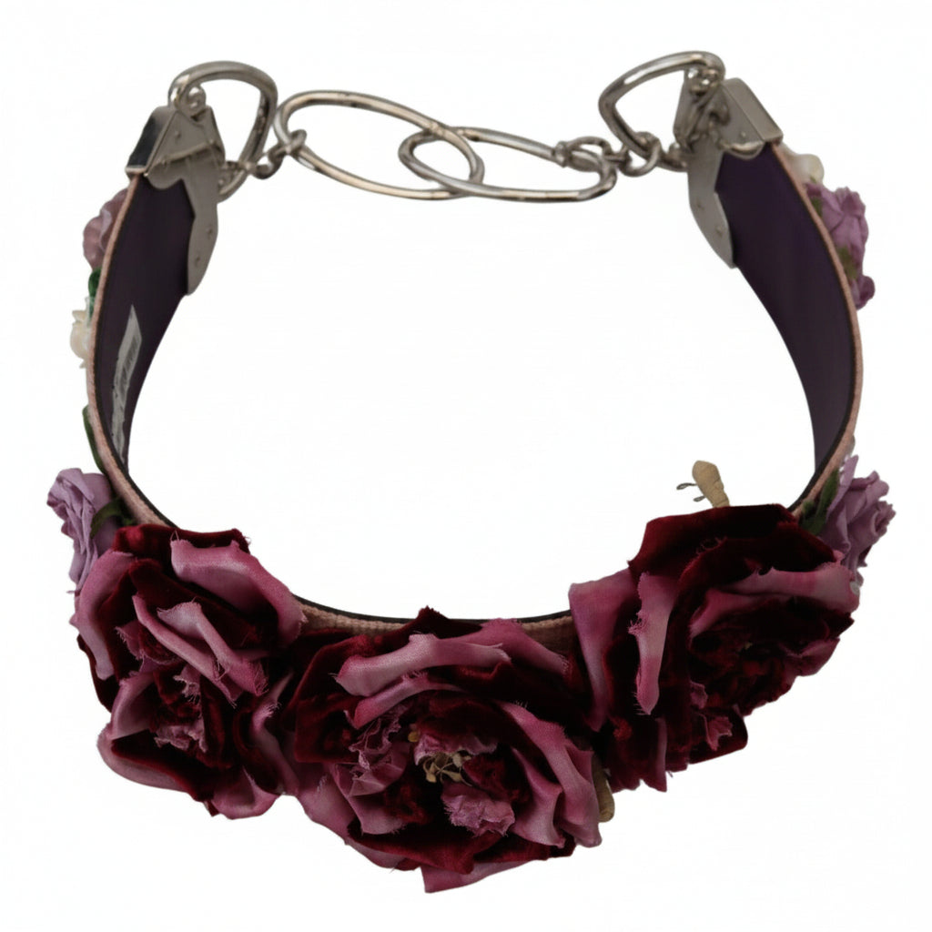 Dolce & Gabbana Multicolor Floral Appliques Metal Shoulder Strap - Lusso Punto