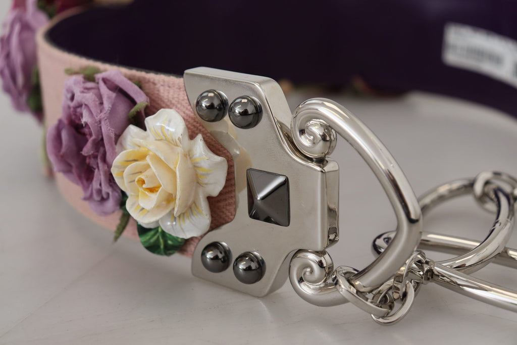 Dolce & Gabbana Multicolor Floral Appliques Metal Shoulder Strap - Lusso Punto