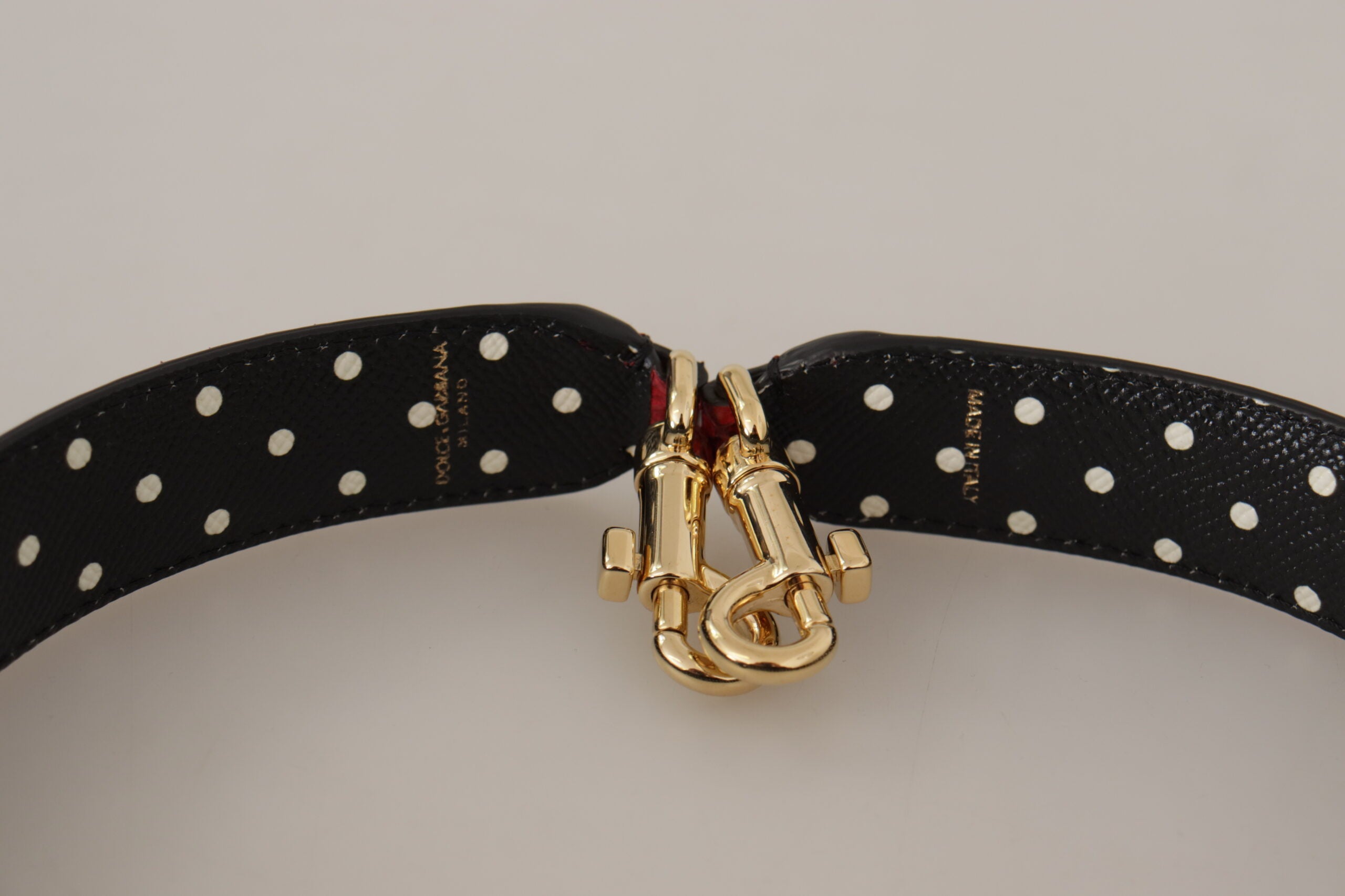 Dolce & Gabbana Red Exotic Leather Crystals Bag Shoulder Strap - Lusso Punto