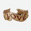 Dolce & Gabbana Gold Leather LOVE Patch Bag Shoulder Strap - Lusso Punto
