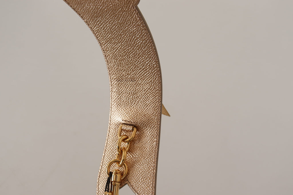 Dolce & Gabbana Gold Leather LOVE Patch Bag Shoulder Strap - Lusso Punto