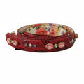 Dolce & Gabbana Red Exotic Leather Crystals Reversible Shoulder Strap - Lusso Punto