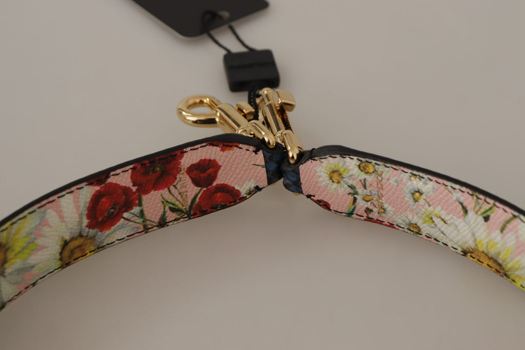 Dolce & Gabbana Blue Exotic Leather Crystals Reversible Shoulder Strap - Lusso Punto