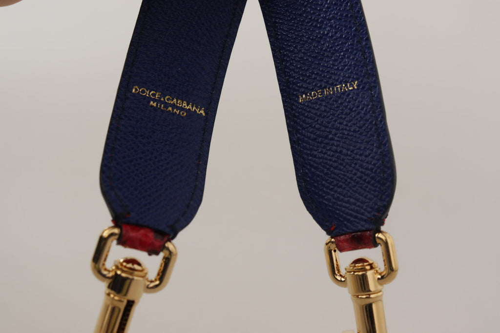 Dolce & Gabbana Red Exotic Leather Crystals Shoulder Strap - Lusso Punto