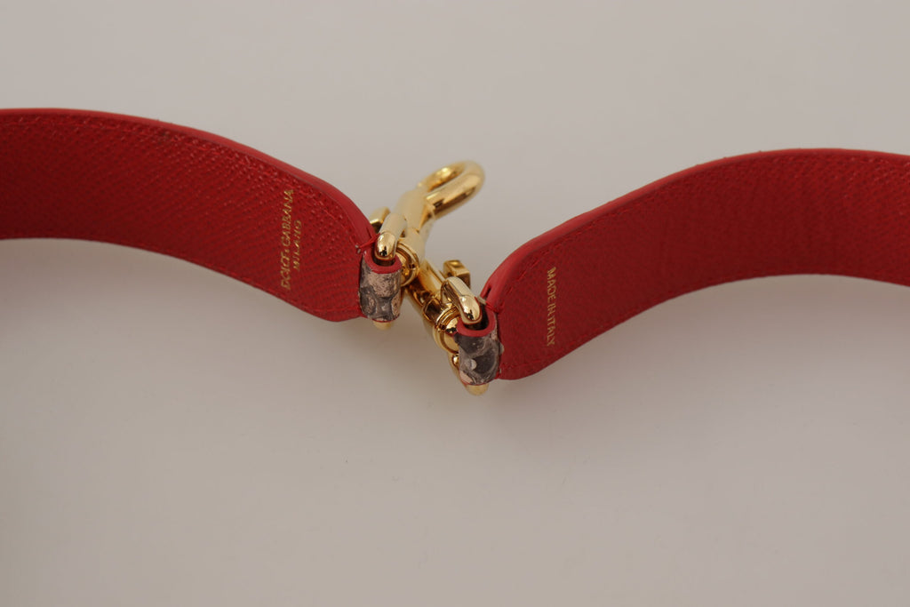 Dolce & Gabbana Brown Python Leather Crystals Shoulder Strap - Lusso Punto
