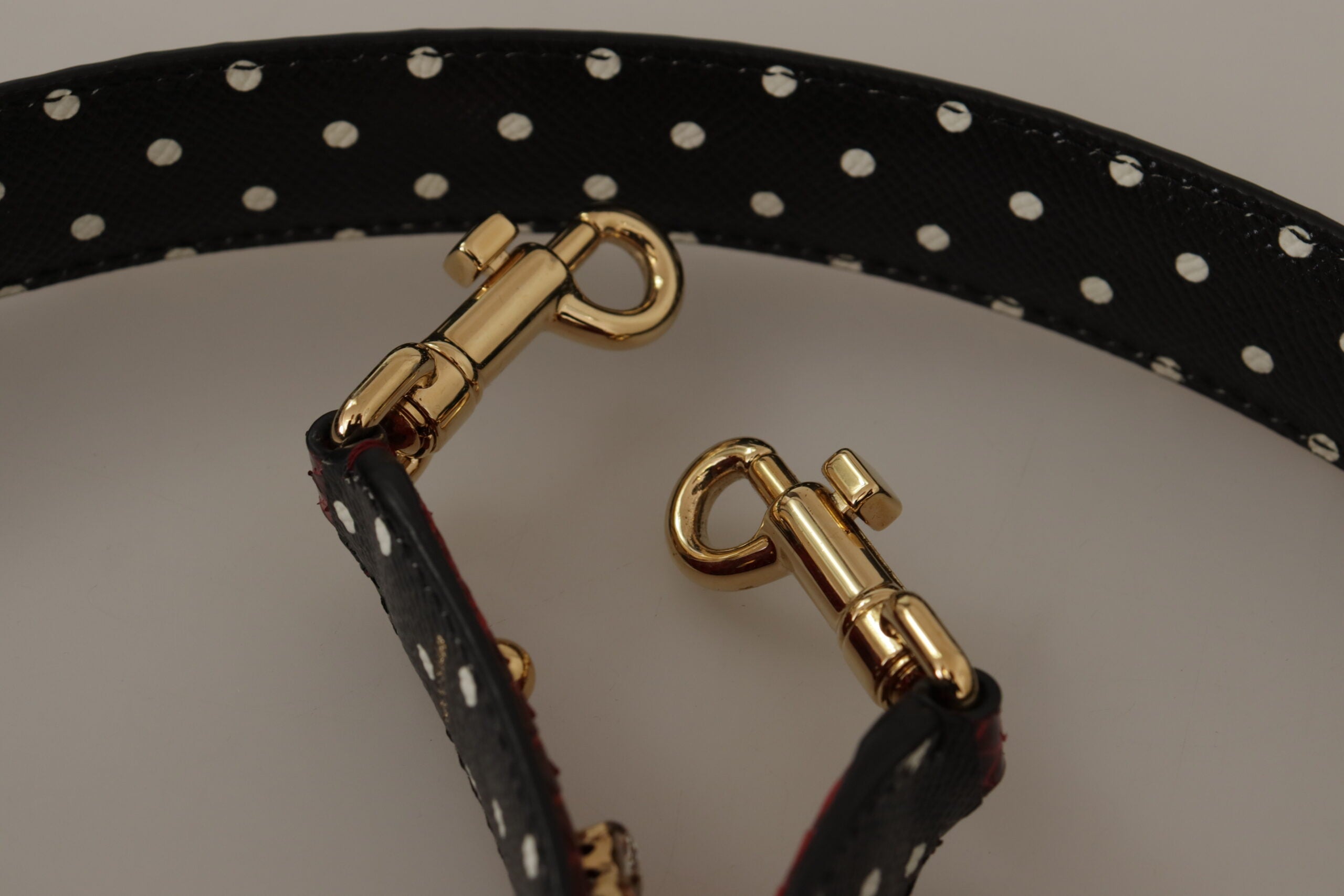 Dolce & Gabbana Red Python Leather Crystals Reversible Shoulder Strap - Lusso Punto