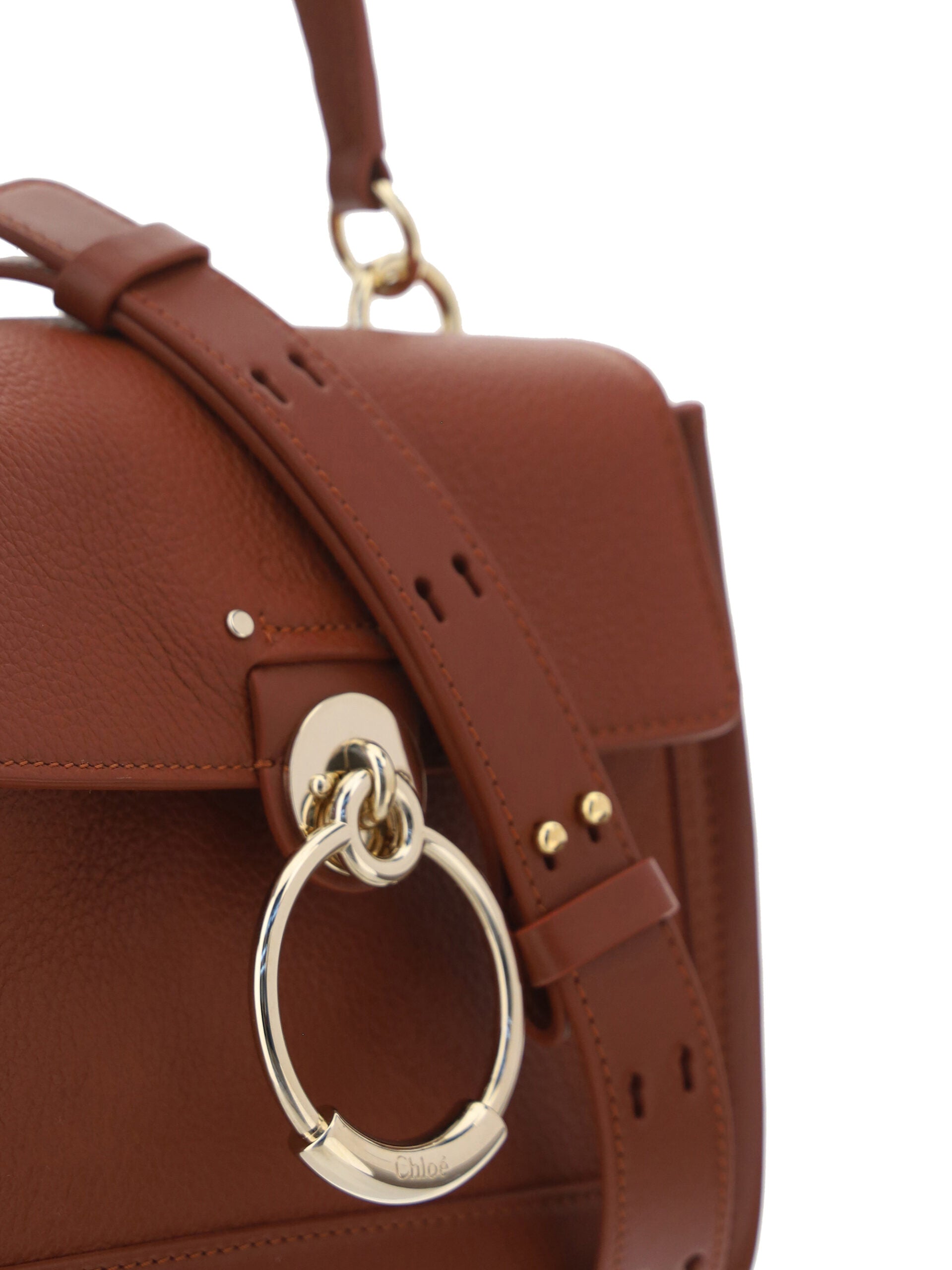 Chloé Brown Calf Leather Tess Handbag - Lusso Punto