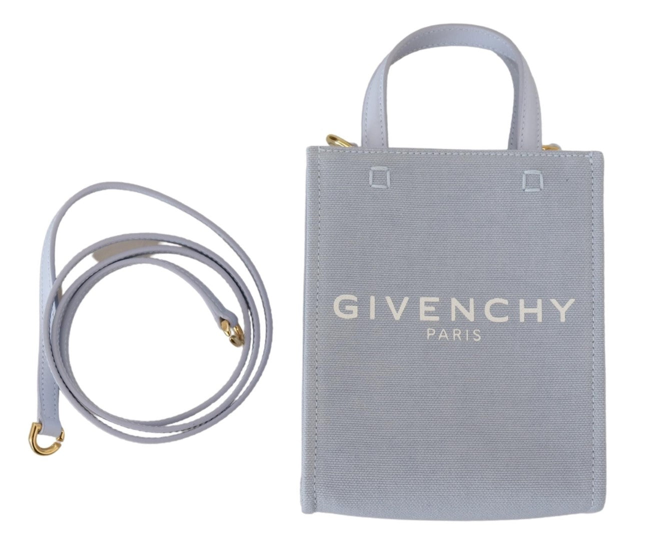Givenchy Blue Coated Canvas Vertical Cloud Mini Shoulder Bag - Lusso Punto