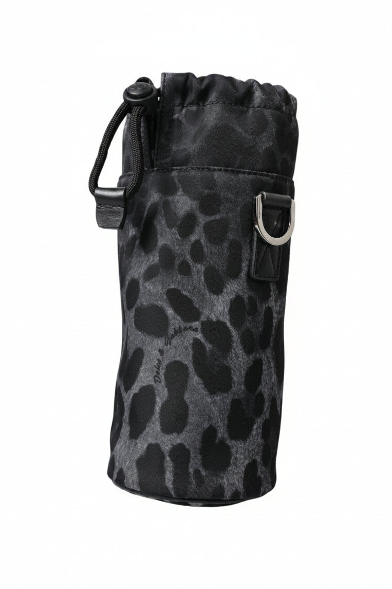 Dolce & Gabbana Black Leopard Round Slim Tote Bottle Cage Bag - Lusso Punto