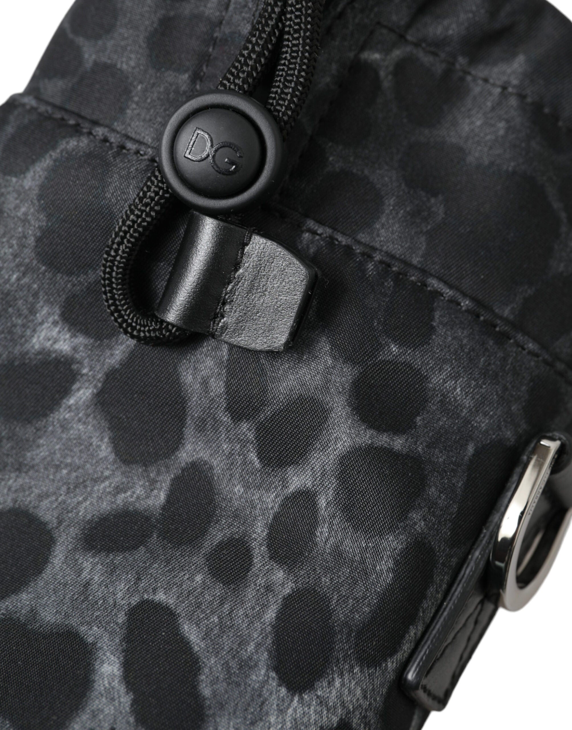 Dolce & Gabbana Black Leopard Round Slim Tote Bottle Cage Bag - Lusso Punto
