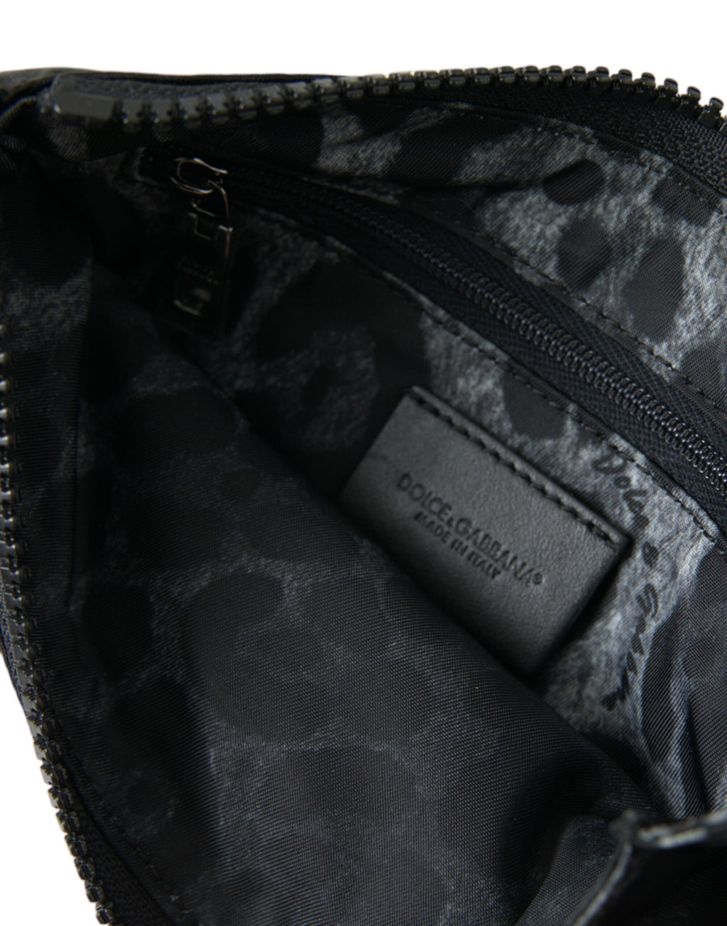 Dolce & Gabbana Black Nylon Logo Plaque Keyring Pouch Clutch Bags - Lusso Punto