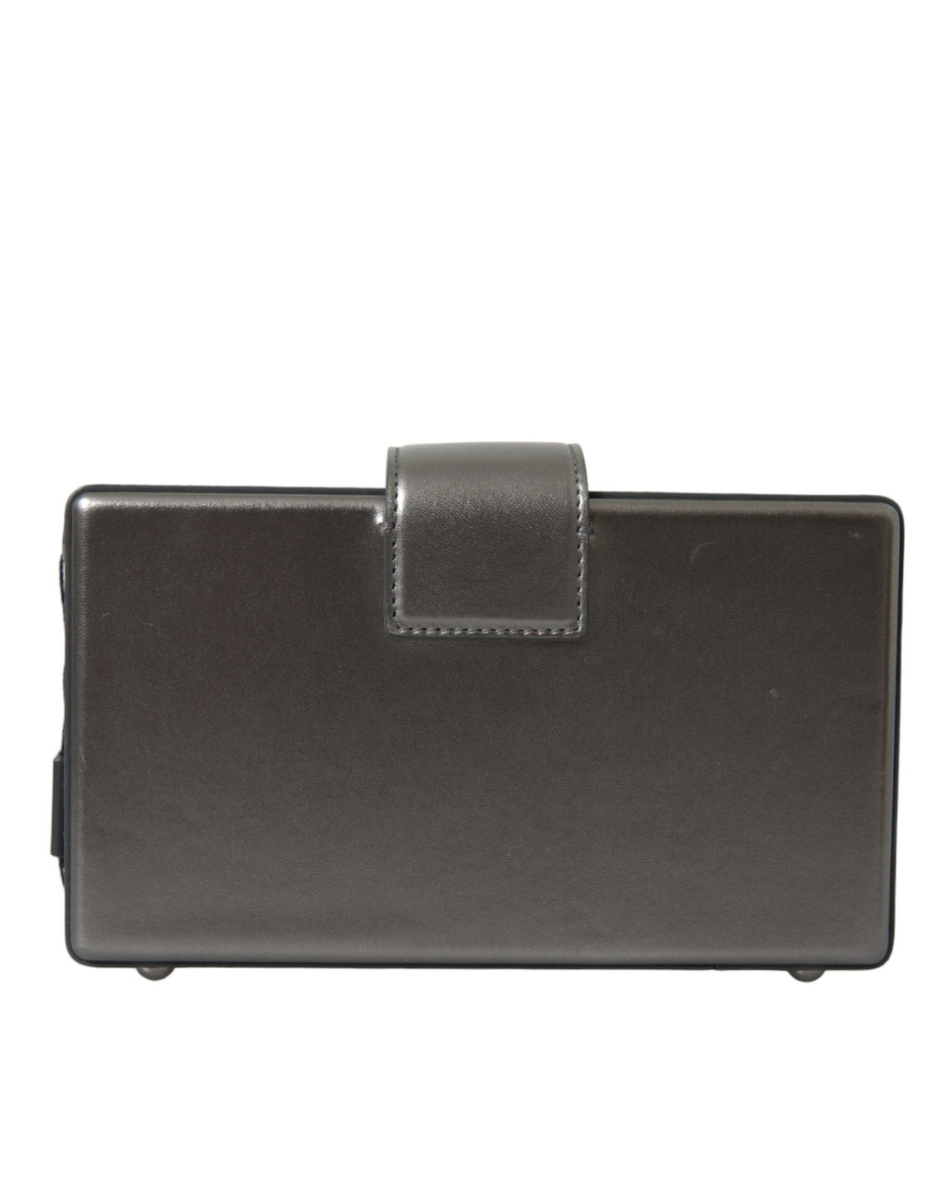 Dolce & Gabbana Metallic Gray Calfskin Leather DG BOX Shoulder Bag - Lusso Punto