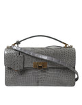 Balenciaga Gray Exotic Leather Medium Shoulder Hand Purse Bag - Lusso Punto