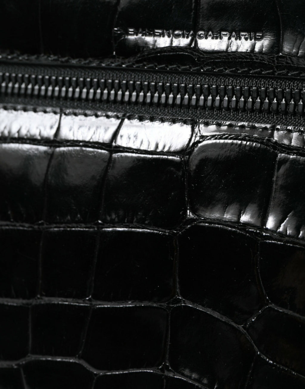Balenciaga Black Exotic Leather Shoulder Crossbody Camera Bag - Lusso Punto