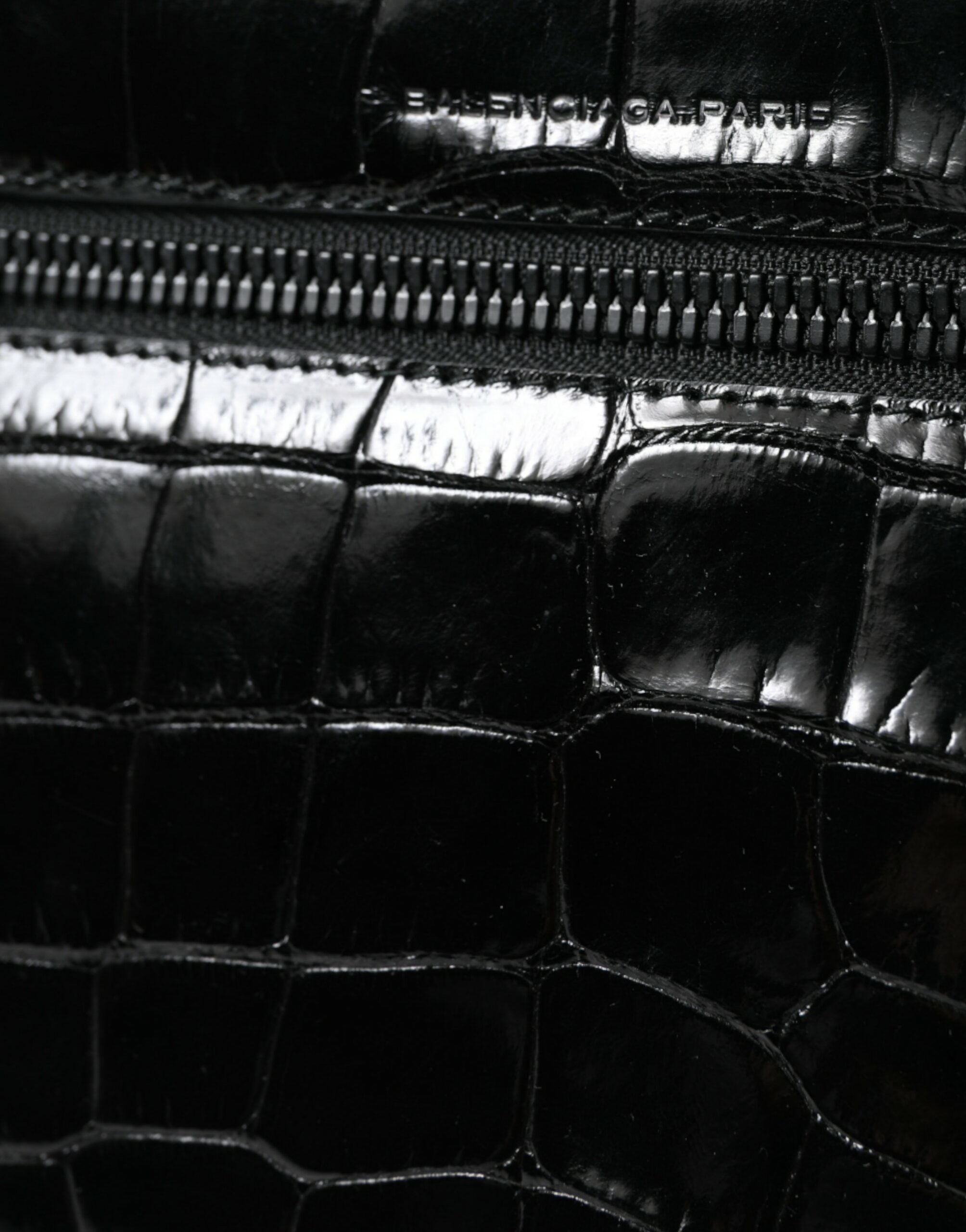 Balenciaga Black Exotic Leather Shoulder Crossbody Camera Bag - Lusso Punto