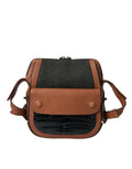 Balenciaga Black Brown Exotic Skin Leather Vertical Crossbody Purse Bag - Lusso Punto