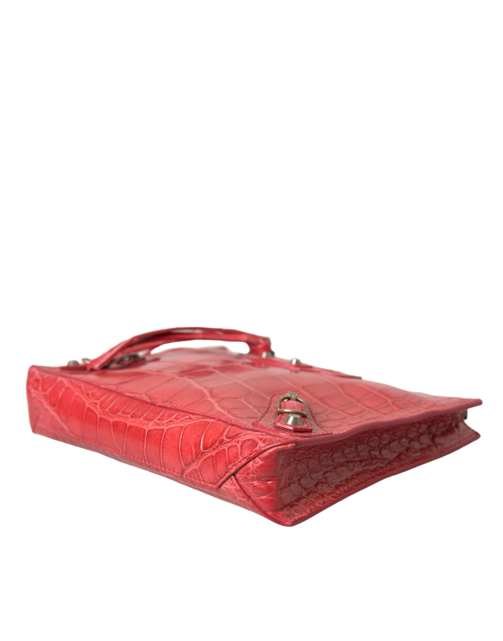 Balenciaga Red Exotic Skin Leather Classic Pouch Purse Wristlet Bag - Lusso Punto