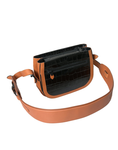 Balenciaga Black Brown Exotic Skin Leather Shoulder Camera Purse Bag - Lusso Punto