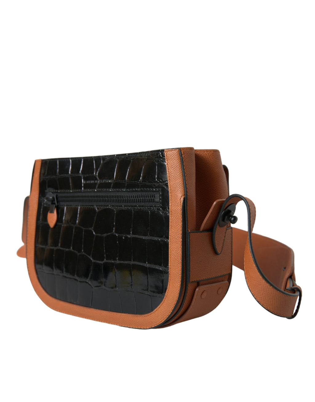 Balenciaga Black Brown Exotic Skin Leather Shoulder Camera Purse Bag - Lusso Punto