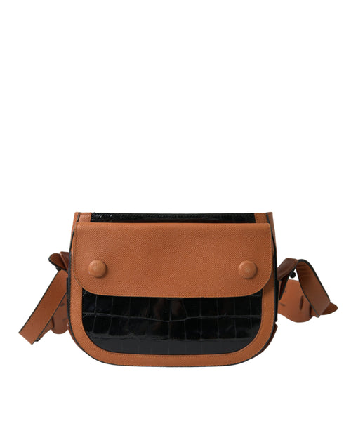Balenciaga Black Brown Exotic Skin Leather Shoulder Camera Purse Bag - Lusso Punto